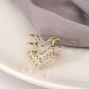 Gold Rings for Women 14k Gold Plated Silver Rose Gold Dainty Adjustable Rings